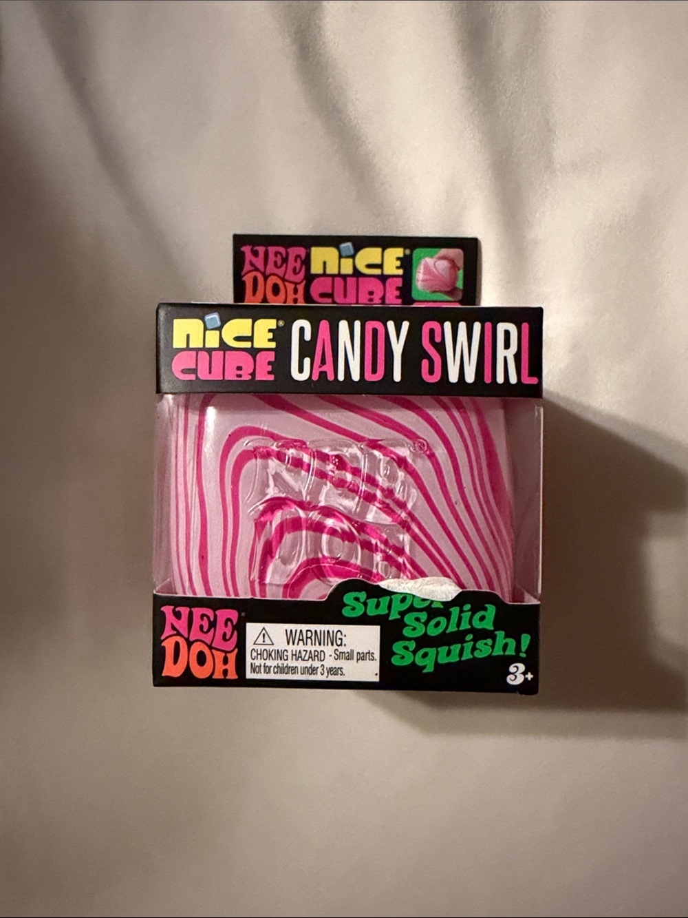 Nice Cube Candy Swirl Solid Squish - Pink